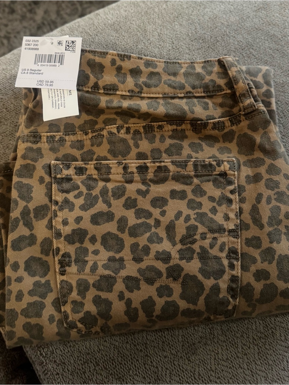 American Eagle Outfitters Leopard Print Wide-Leg Pants - Brown - Picture 3 of 3